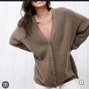 Jenni Kayne Cashmere Cocoon Cardigan xxs russet